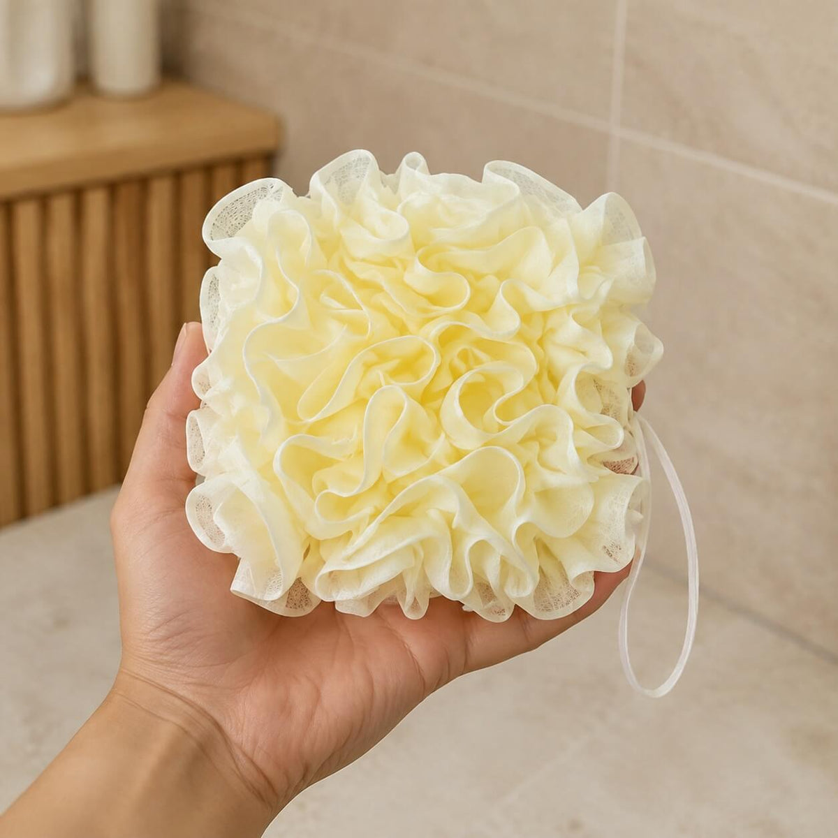 Exfoliating Shower Ball with Built-In Soap Dispenser – 2-in-1 Loofah Body Scrubber