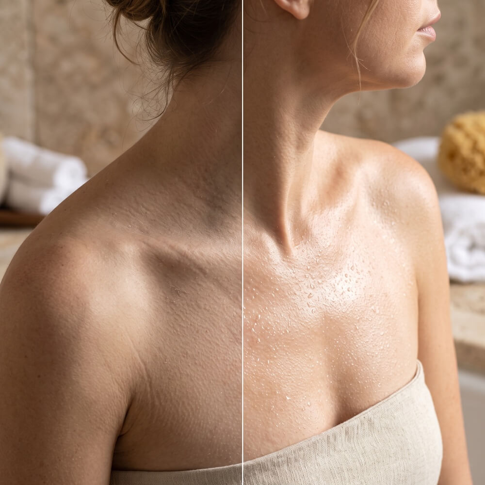 AI illustration 3: matching skin surfaces with and without loose flakes; not actual results
