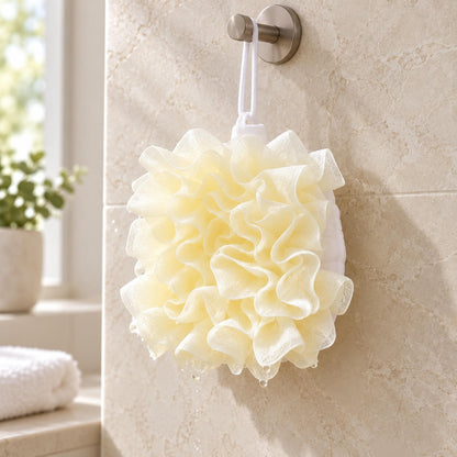 Exfoliating Shower Ball with Built-In Soap Dispenser – 2-in-1 Loofah Body Scrubber